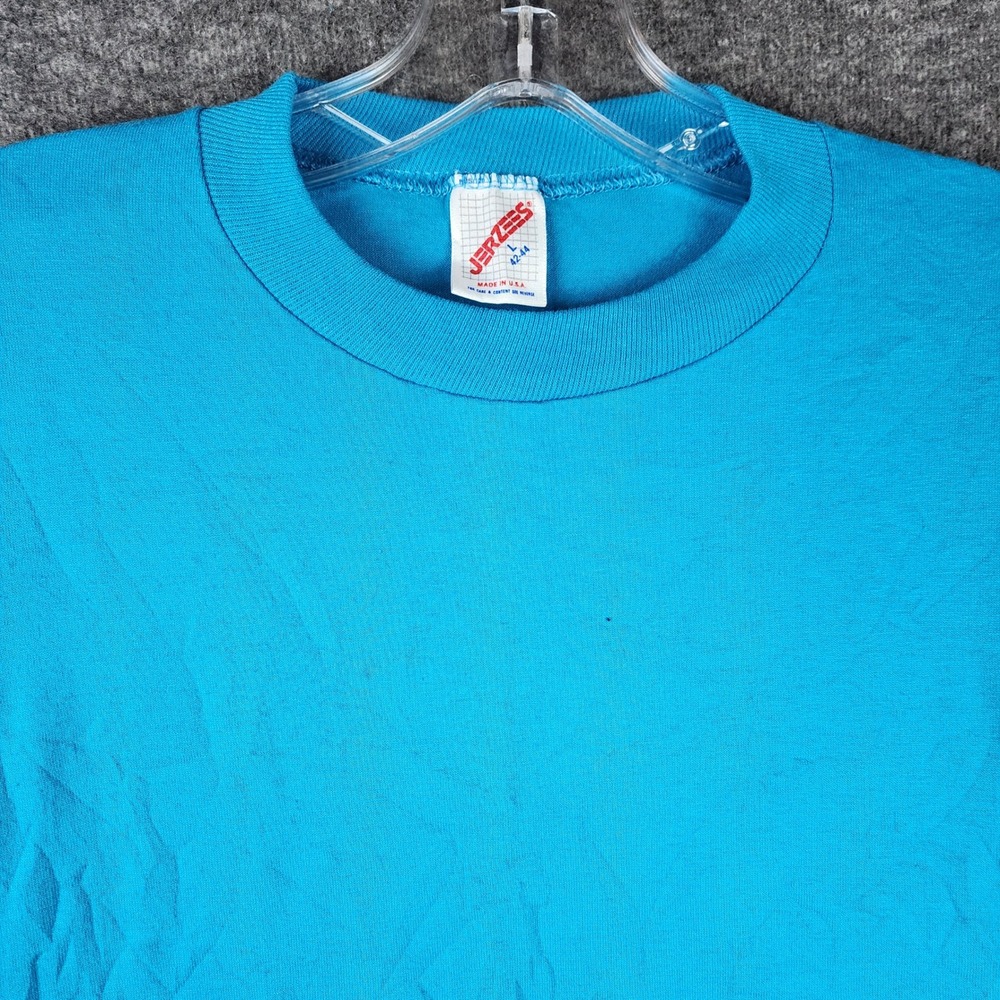 Jerzees T Shirt Mens L Vintage Z 108 Fm Radio Blue Single Stitch Jerzees Euc View 4